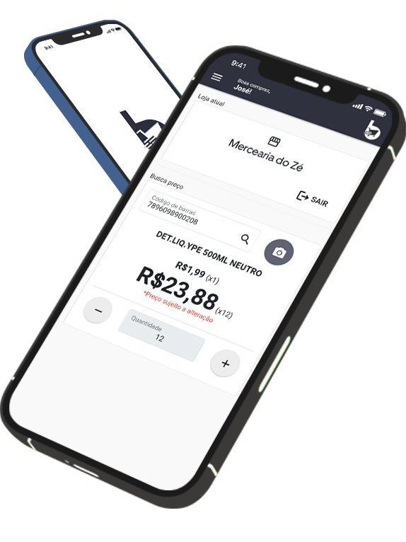 Celulares flutuantes com o logo do boltout